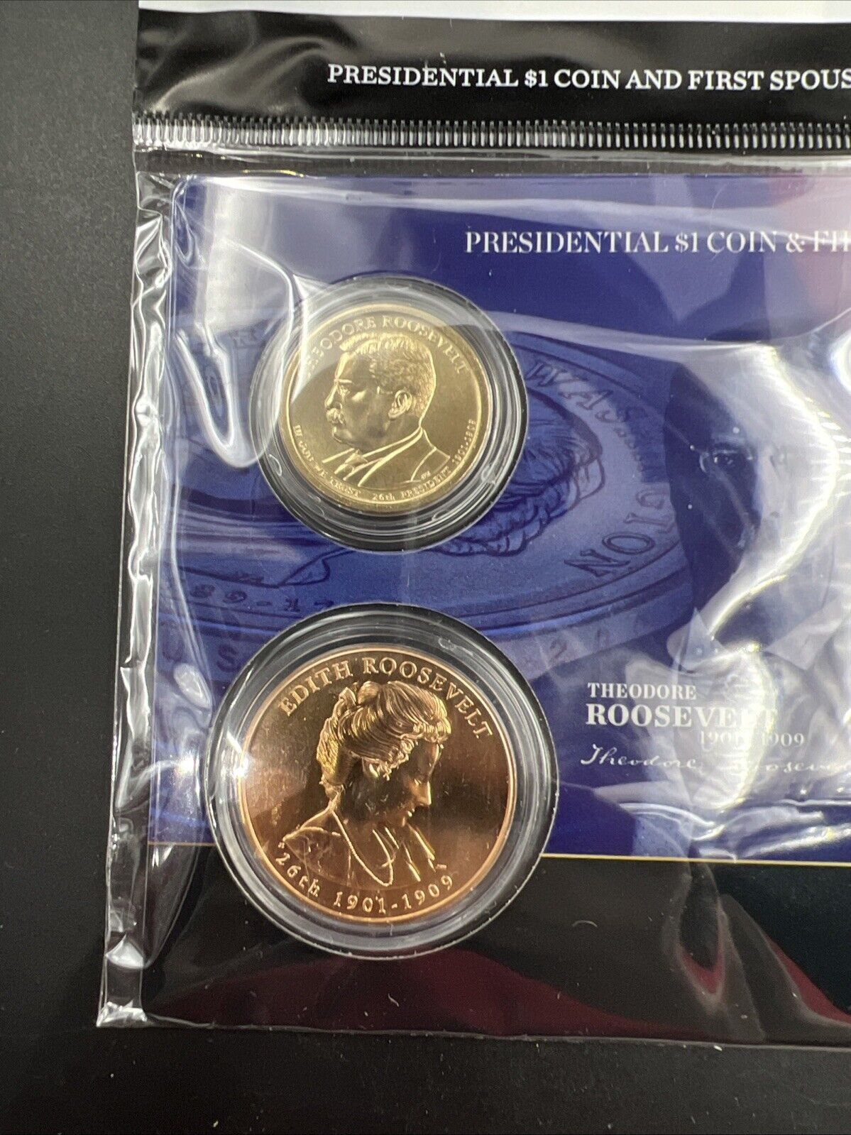 2013 Theodore Edith Roosevelt First Spouse $1 Presidential Coin & Medal Set OGP