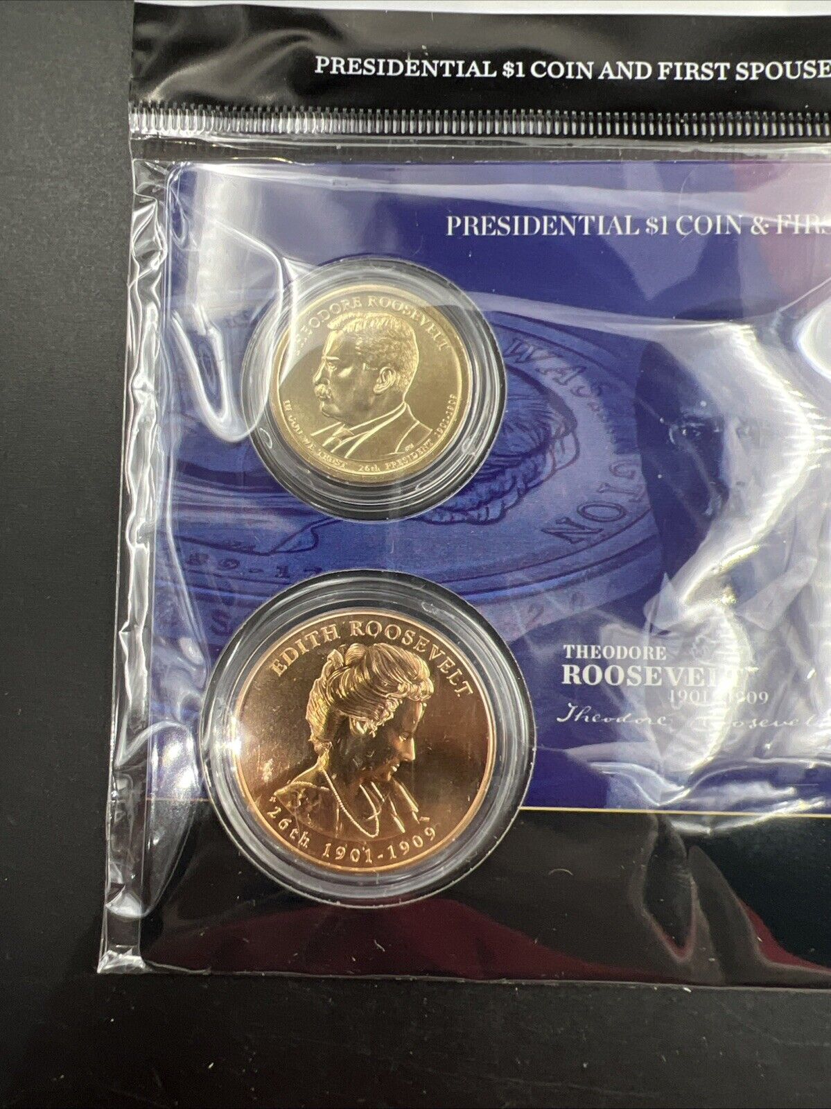 2013 Theodore Edith Roosevelt First Spouse $1 Presidential Coin & Medal Set OGP