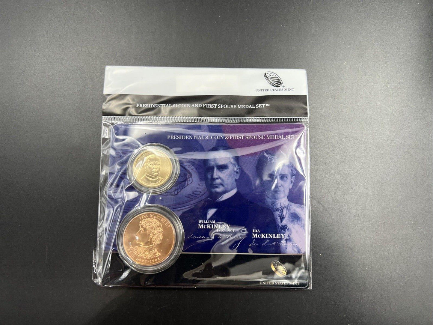 2013 William & Ida McKinley & First Spouse $1 Presidential Coin & Medal Set OGP