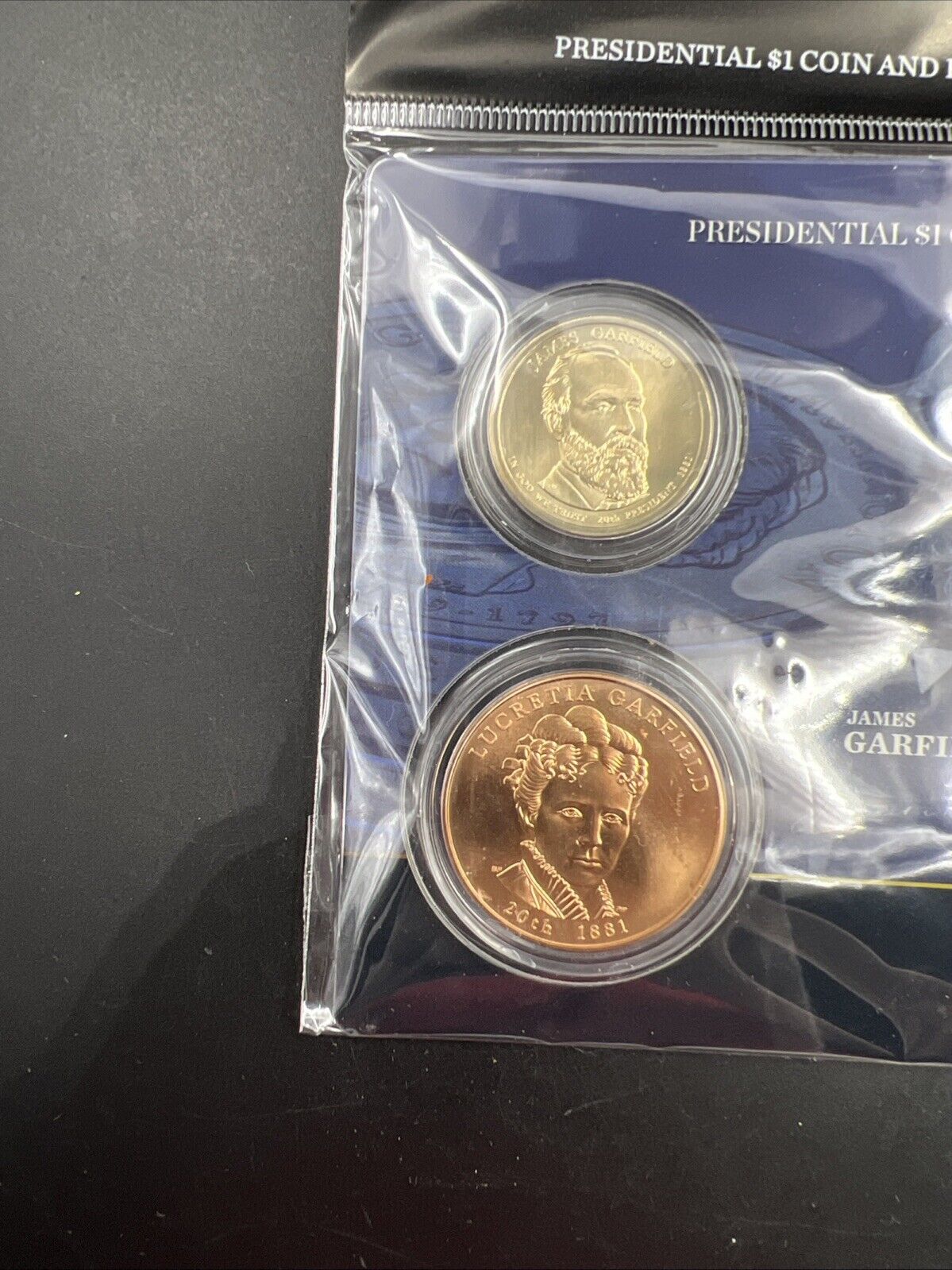 2011 James & Lucretia Garfield First Spouse $1 Presidential Coin & Medal Set OGP