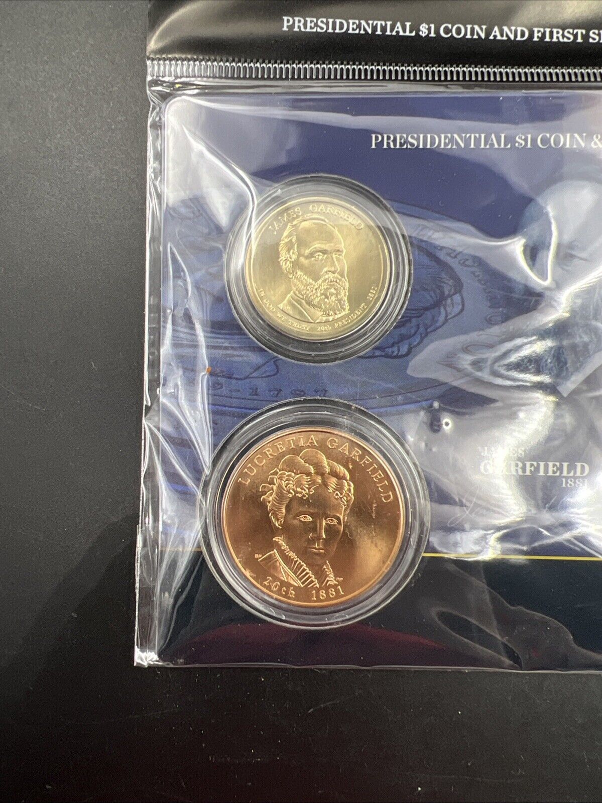 2011 James & Lucretia Garfield First Spouse $1 Presidential Coin & Medal Set OGP