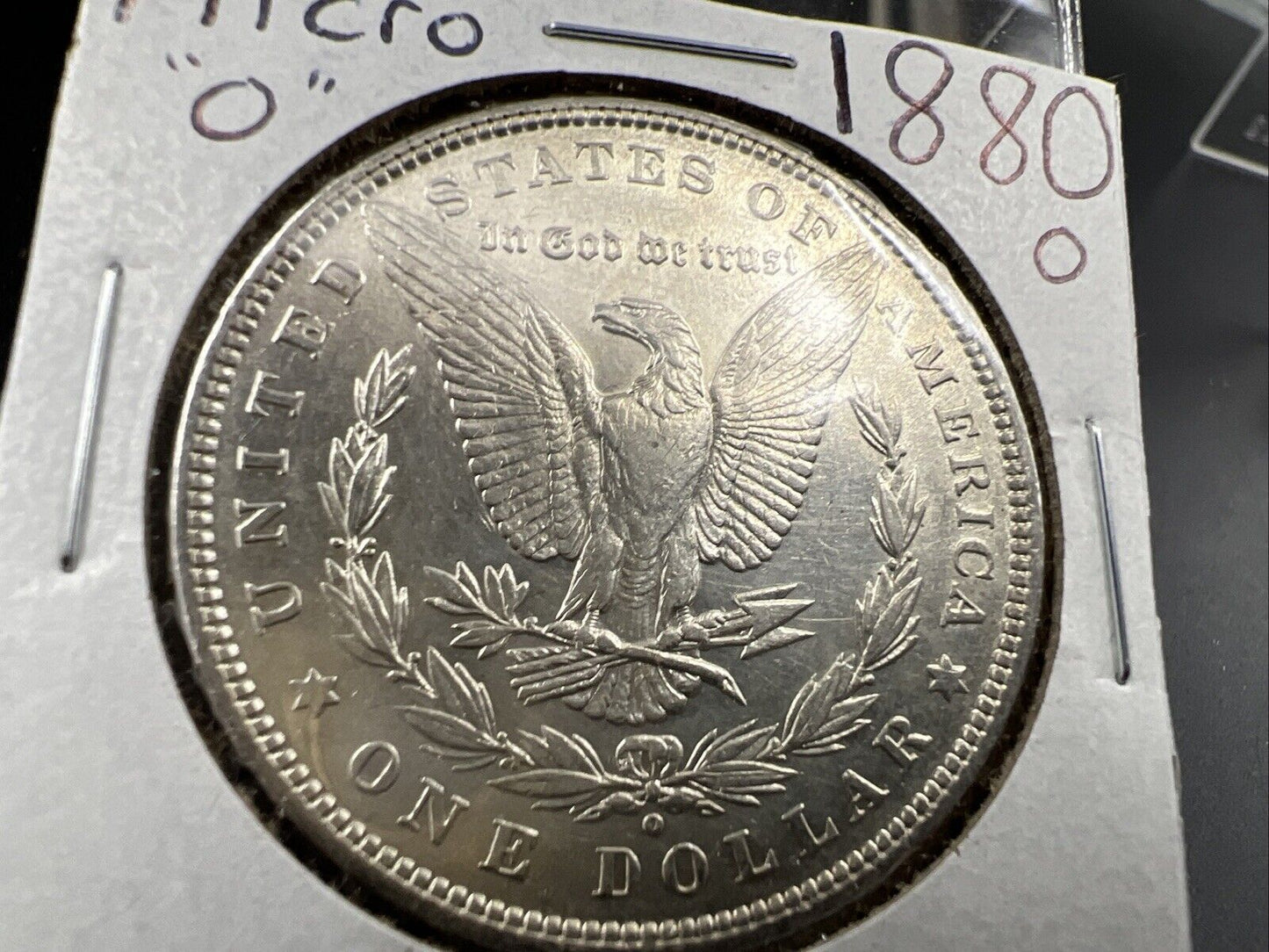 1880 O $1 Morgan Silver Dollar Coin Micro o AU Details Cleaned