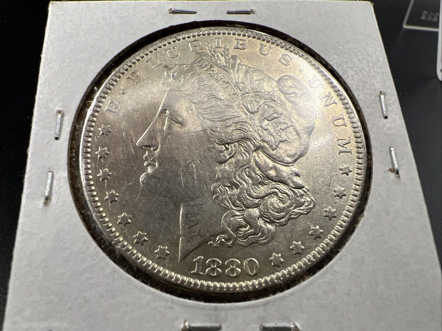 1880 O $1 Morgan Silver Dollar Coin Micro o AU Details Cleaned