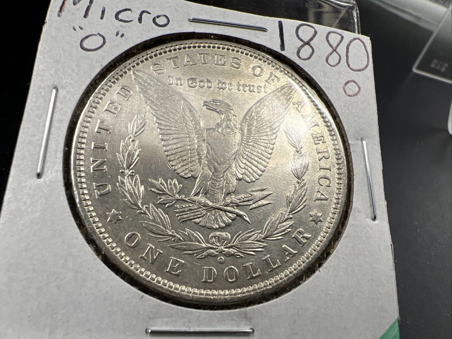 1880 O $1 Morgan Silver Dollar Coin Micro o AU Details Cleaned