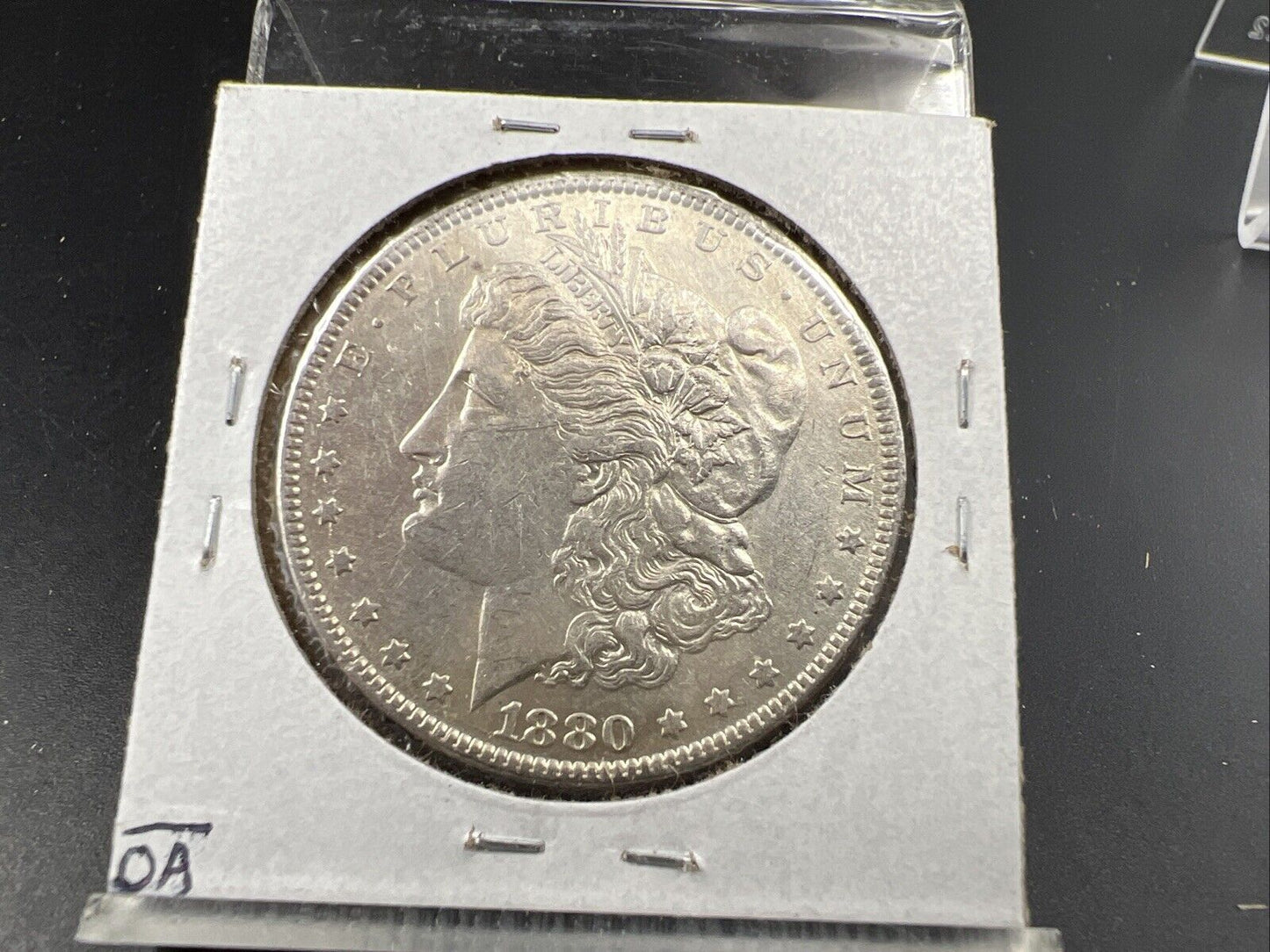 1880 O $1 Morgan Silver Dollar Coin Micro o AU Details Cleaned