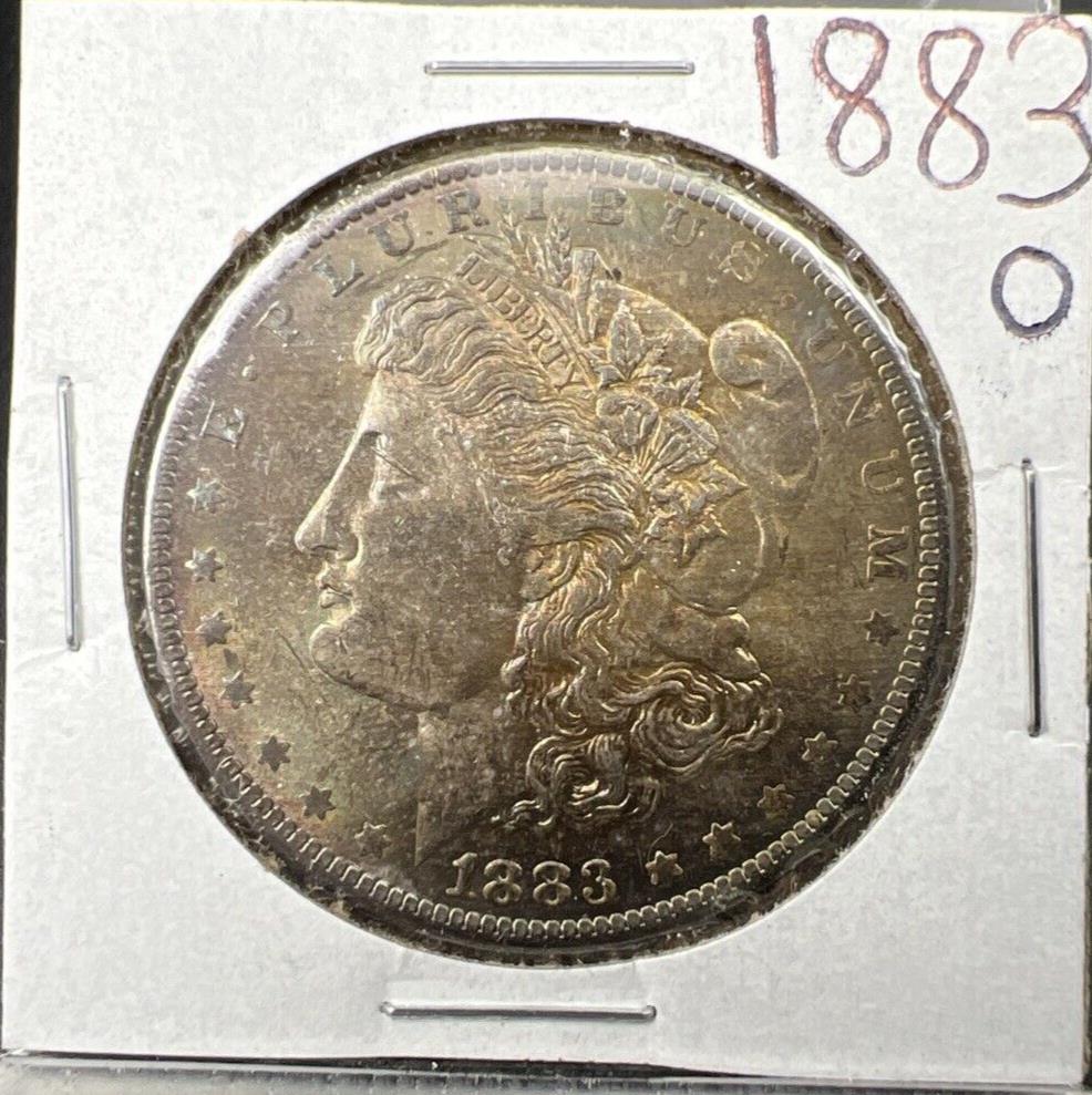 1883 O $1 Morgan Silver Dollar Coin Nice Toning Obverse BU UNC