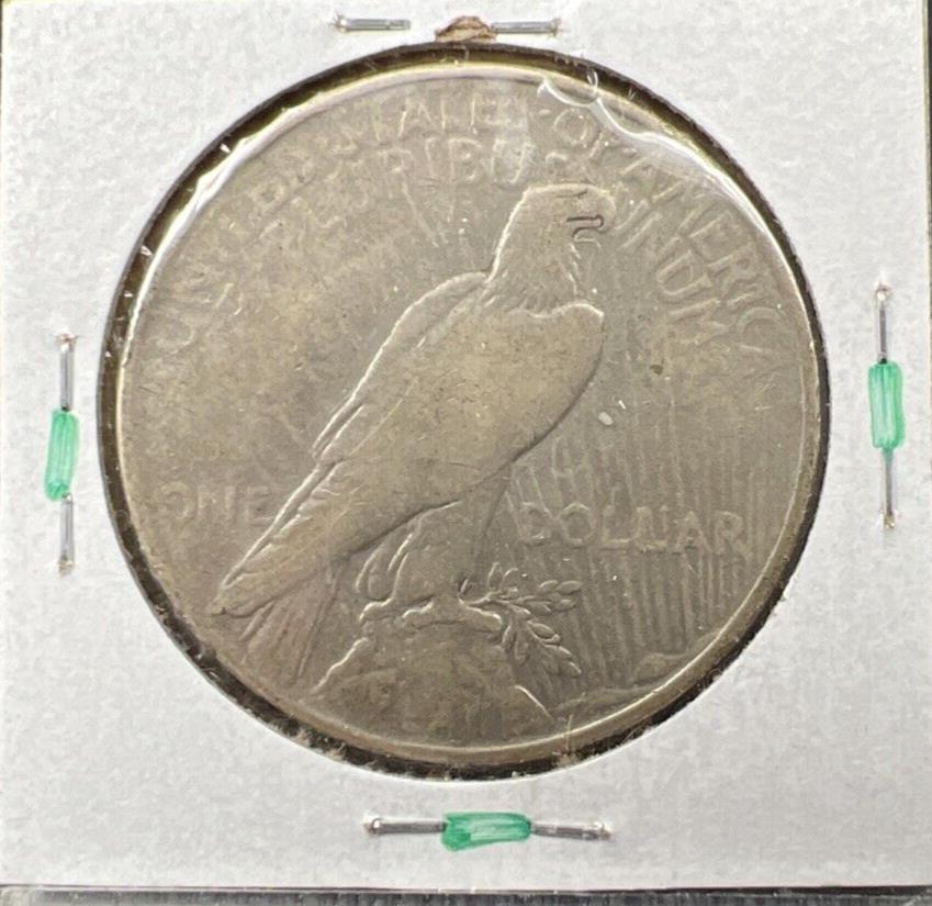 1922 P $1 Peace Silver Dollar Coin VG / Fine Circ Counter Stamped BA 135