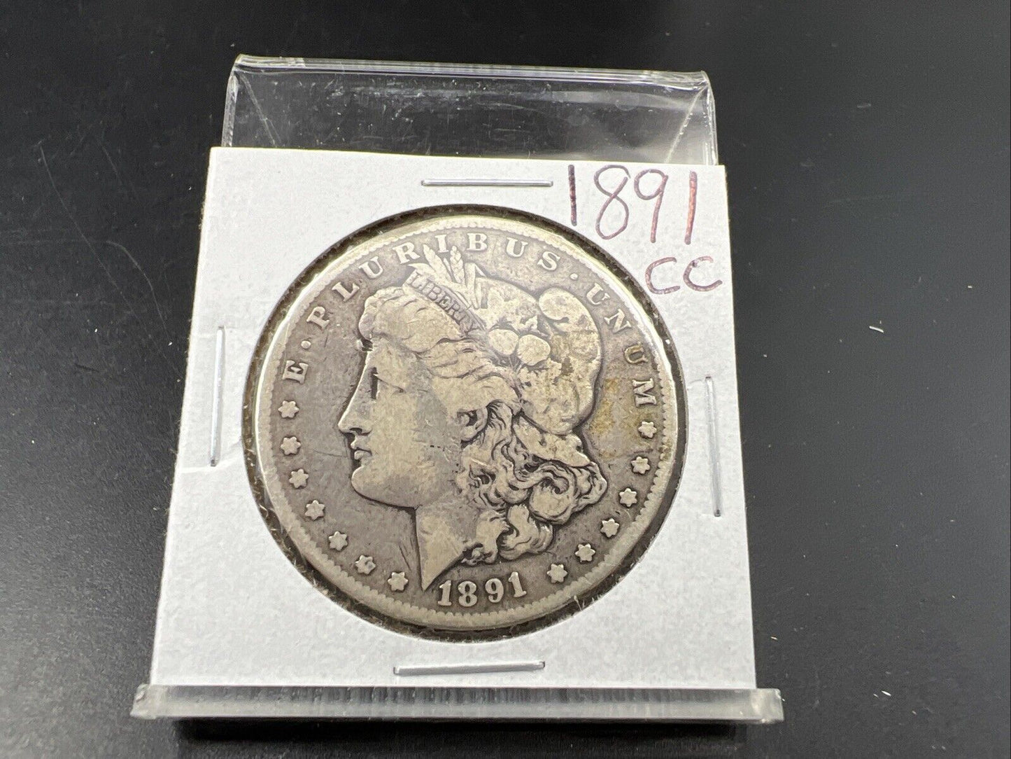 1891 CC Morgan Dollar VG / Fine Details Rim Nic Circulated