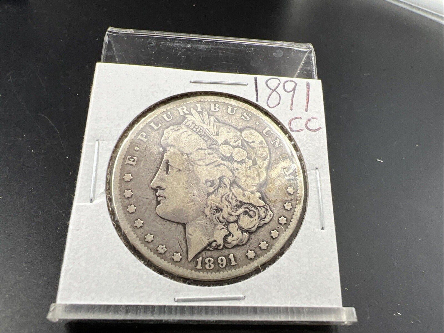 1891 CC Morgan Dollar VG / Fine Details Rim Nic Circulated