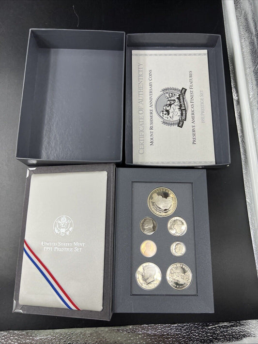 1991 S US Mint Prestige Proof Set OGP used Box & COA