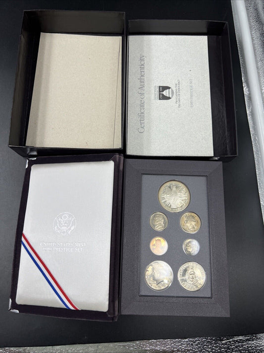 1989 S US Mint Prestige Proof Set OGP used Box & COA