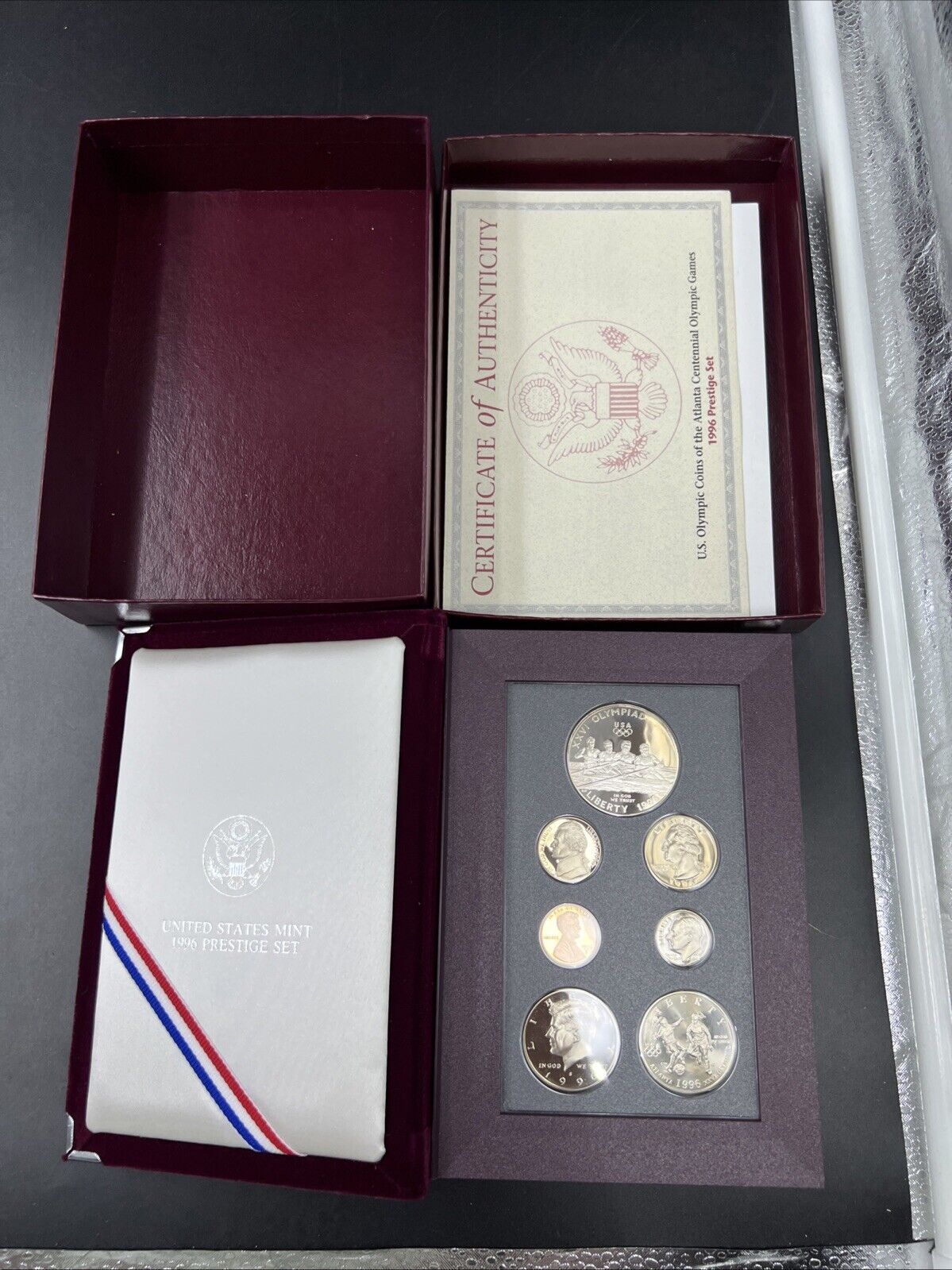 1996 S US Mint Prestige Proof Set OGP used Box & COA