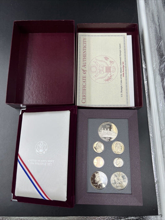 1996 S US Mint Prestige Proof Set OGP used Box & COA