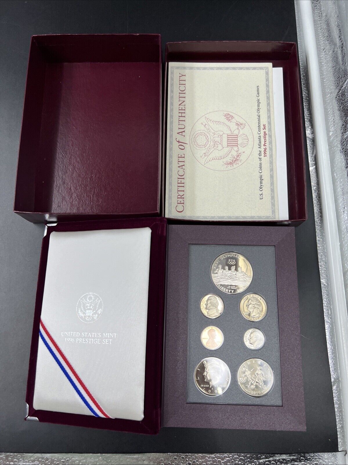 1996 S US Mint Prestige Proof Set OGP used Box & COA