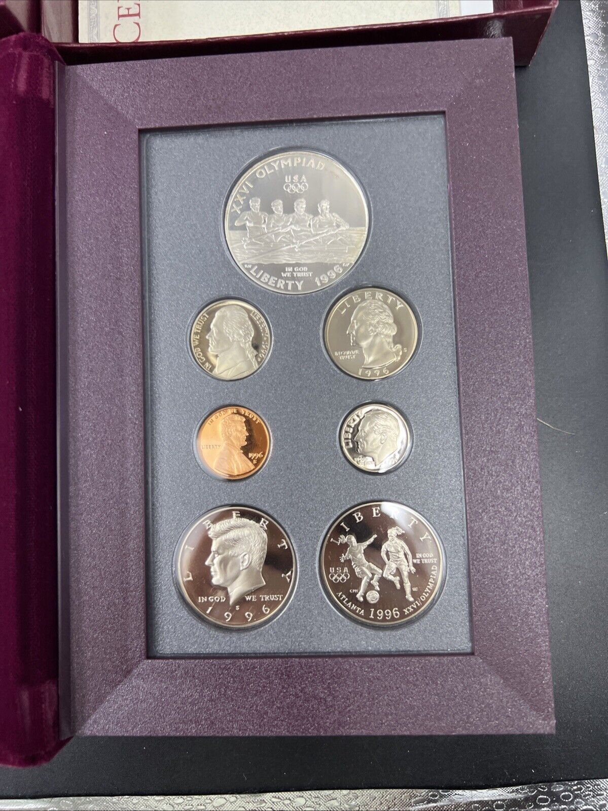 1996 S US Mint Prestige Proof Set OGP used Box & COA