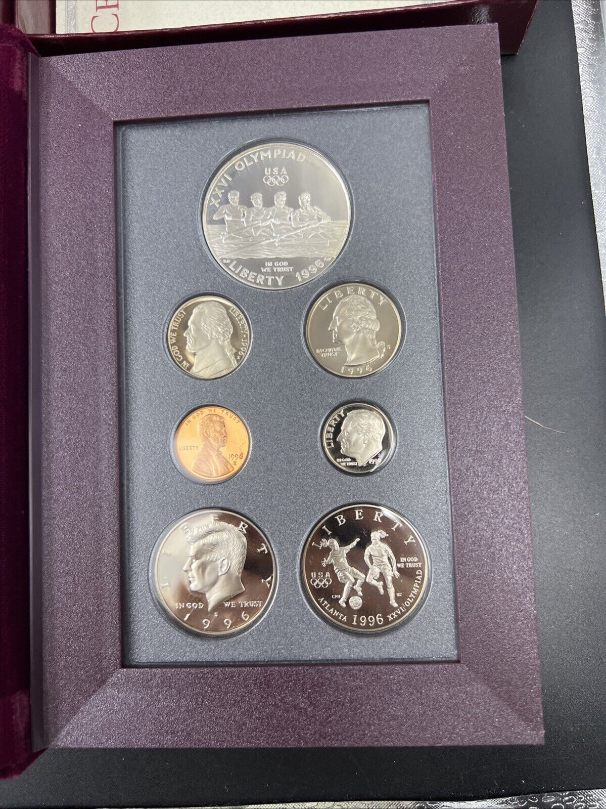 1996 S US Mint Prestige Proof Set OGP used Box & COA