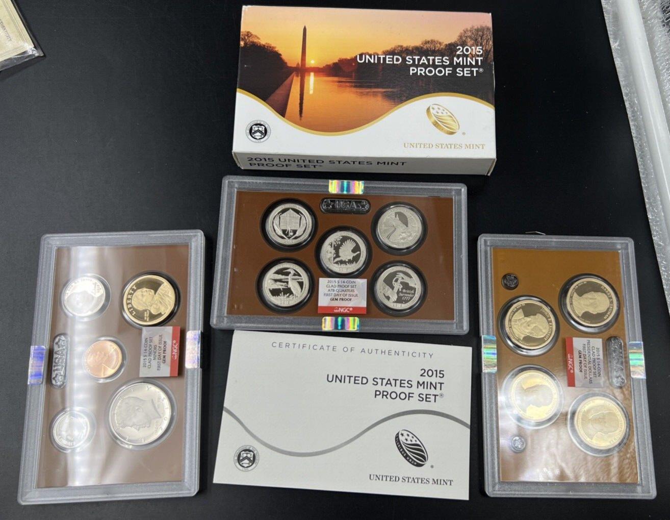 2015 US Mint OGP Proof Set NGC Certified First Day of Issue United States Mint