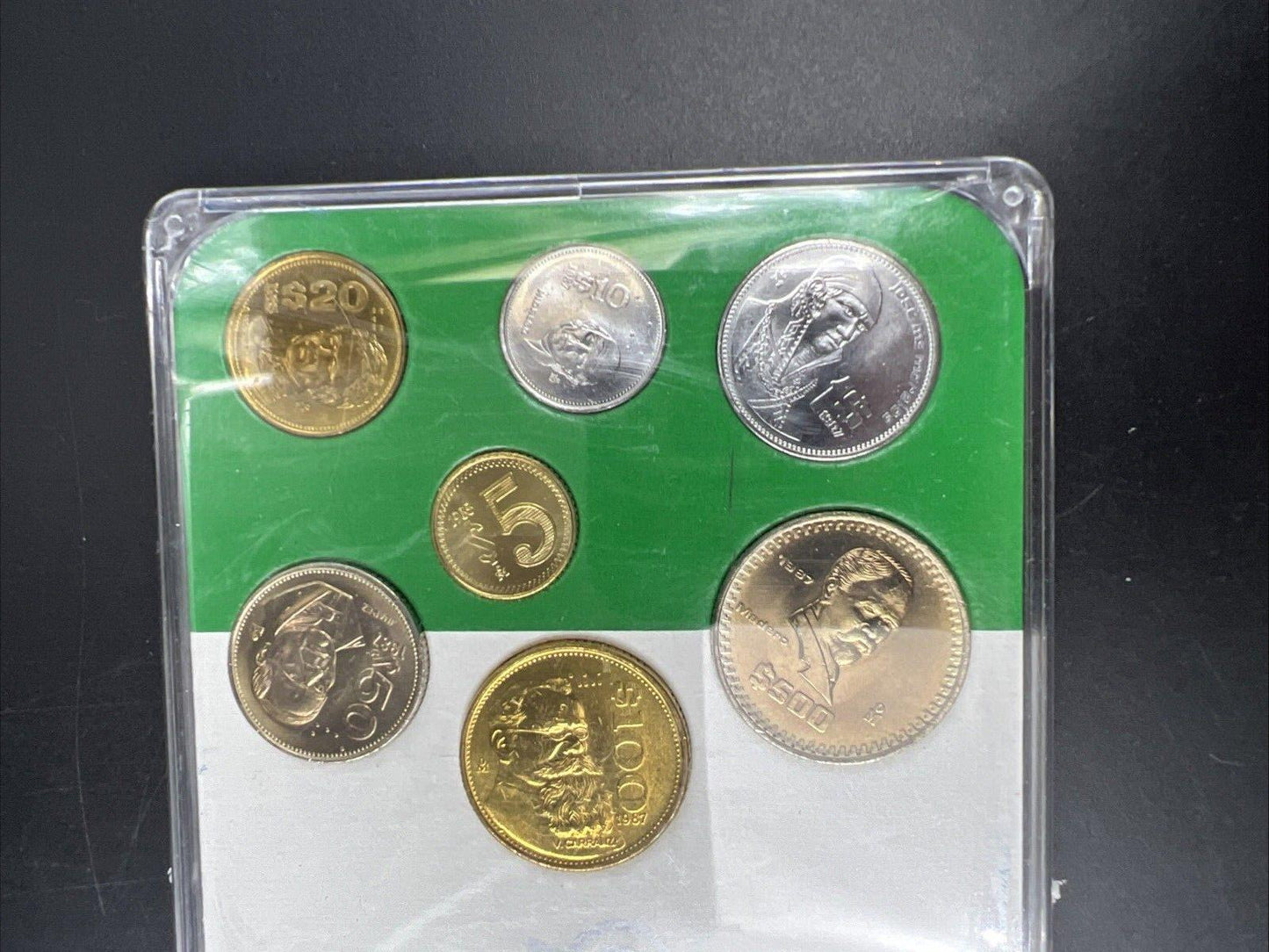 Mexico 86 Campeonato Mundial De Futbol 7 Coin World Cup Coin Set Uncirculated