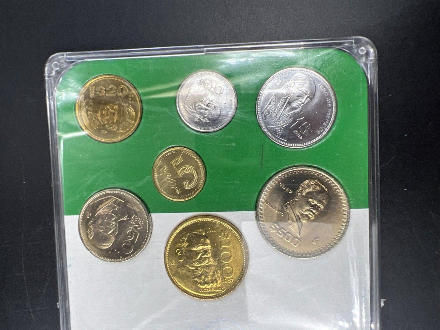 Mexico 86 Campeonato Mundial De Futbol 7 Coin World Cup Coin Set Uncirculated