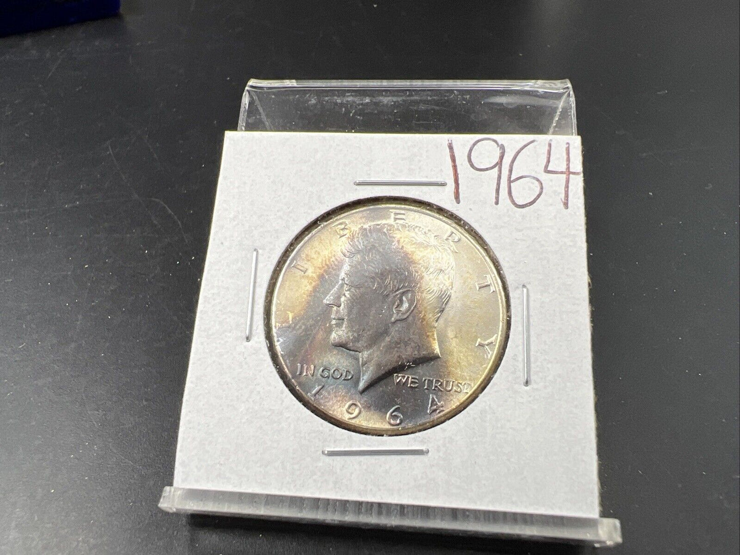 1964 P Kennedy Half Dollar Coin Choice BU UNC Neat Toning Toner #1124B