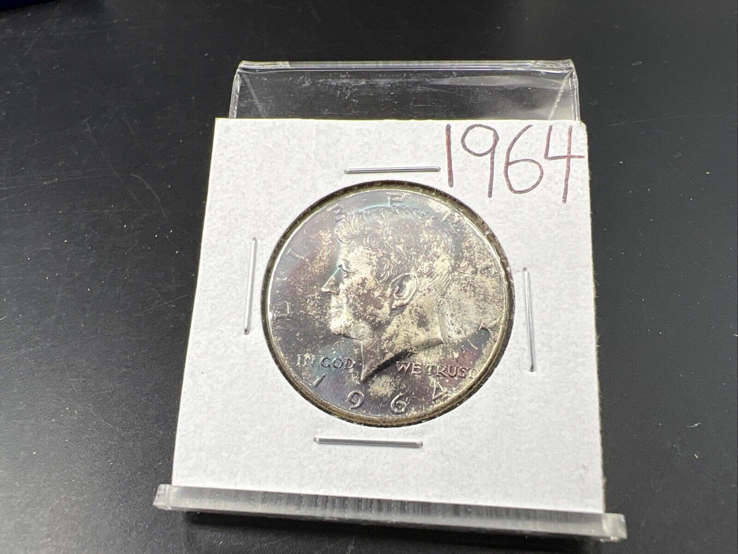 1964 P Kennedy Half Dollar Coin Choice BU UNC Neat Toning Toner #1124C