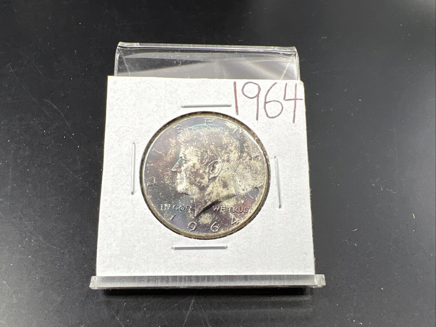 1964 P Kennedy Half Dollar Coin Choice BU UNC Neat Toning Toner #1124C