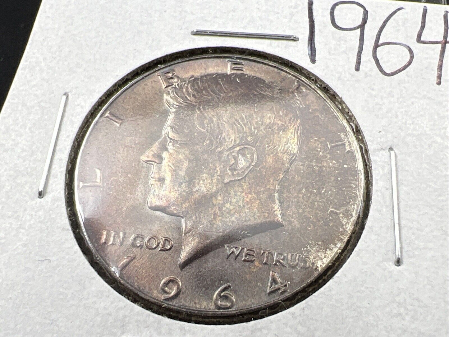 1964 P Kennedy Half Dollar Coin Choice BU UNC Neat Toning Toner #1124A