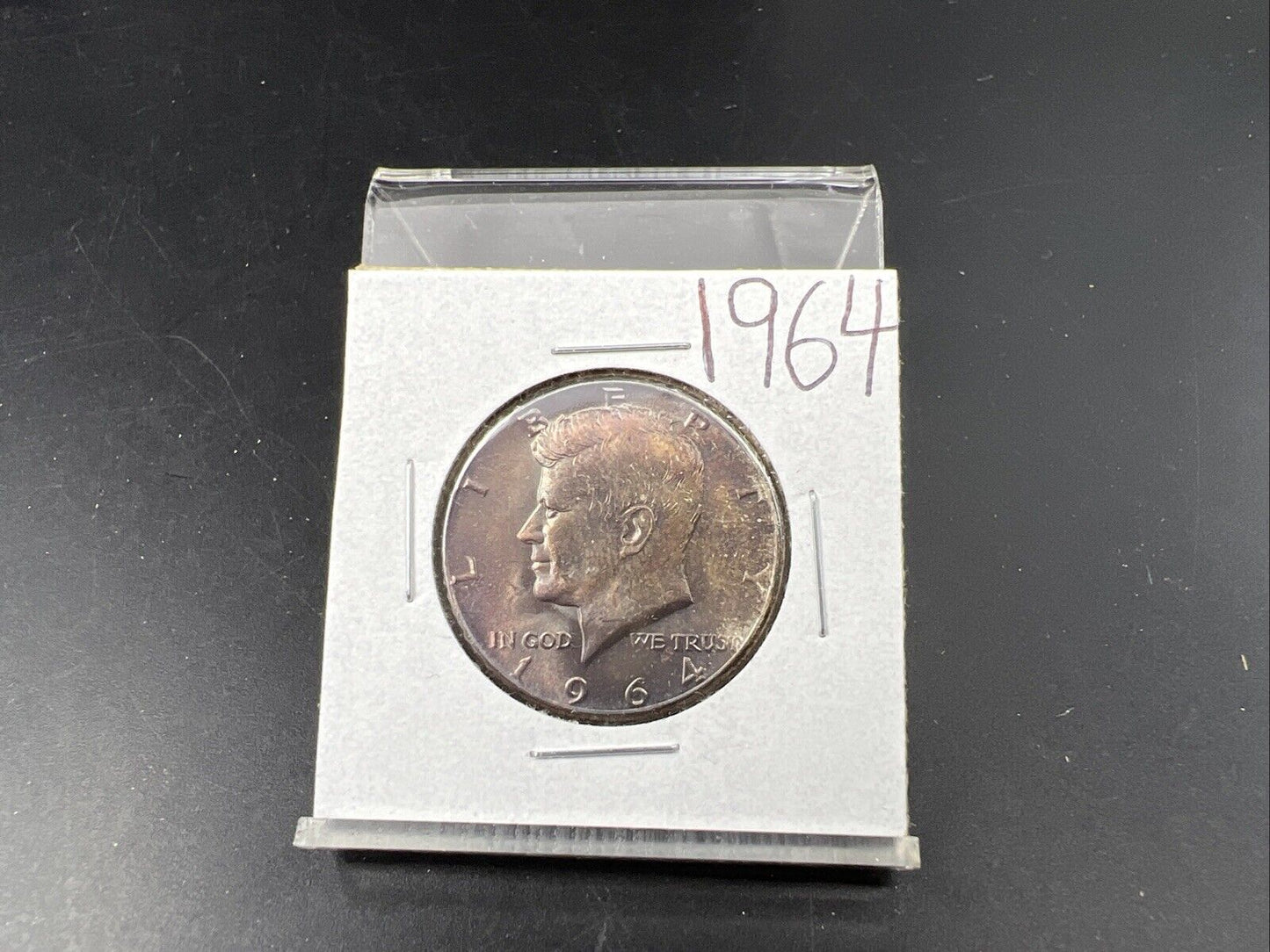 1964 P Kennedy Half Dollar Coin Choice BU UNC Neat Toning Toner #1124A