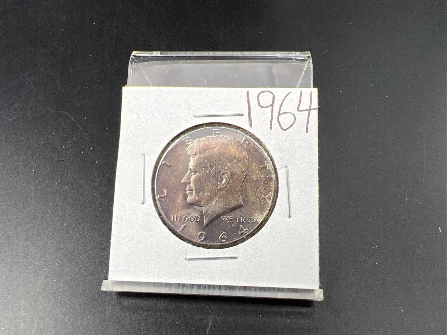 1964 P Kennedy Half Dollar Coin Choice BU UNC Neat Toning Toner #1124A