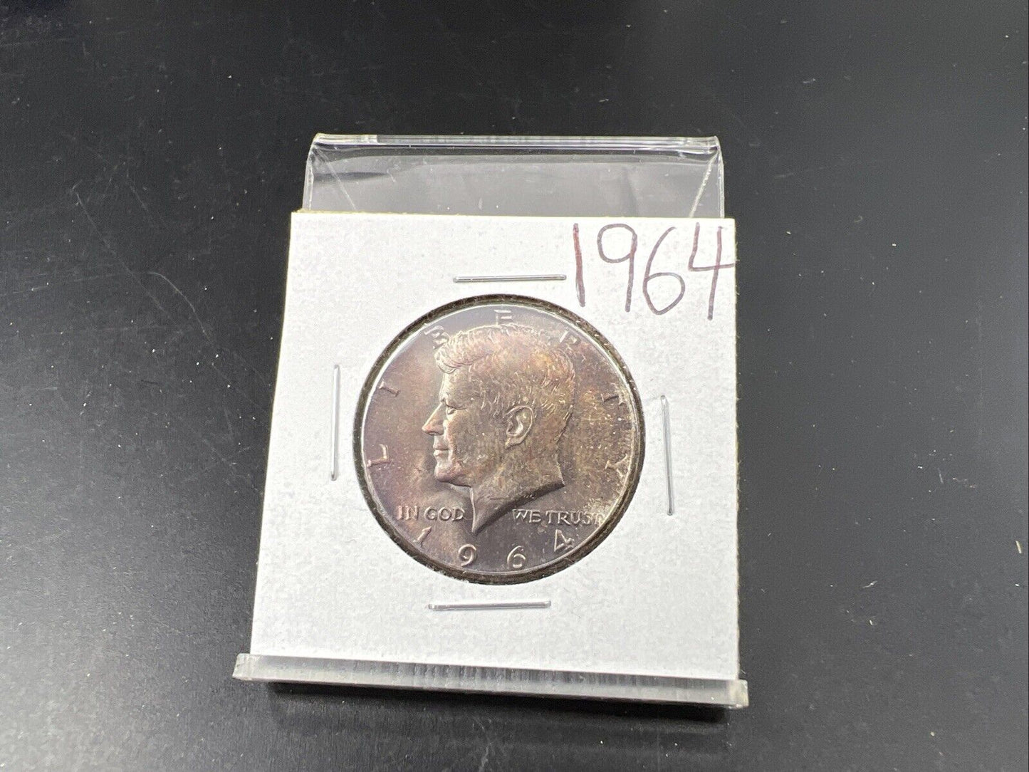 1964 P Kennedy Half Dollar Coin Choice BU UNC Neat Toning Toner #1124A