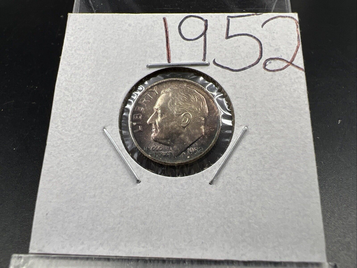 1952 P 10c Roosevelt Silver Dime Coin Nice Toning BU UNC