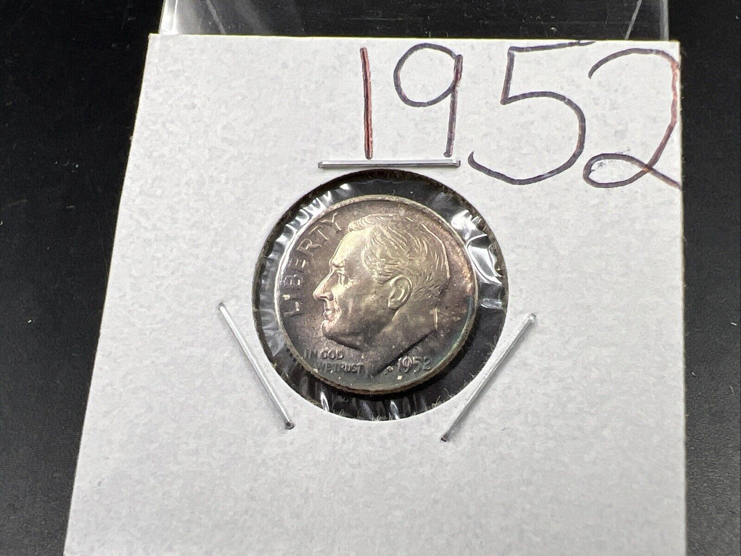 1952 P 10c Roosevelt Silver Dime Coin Nice Toning BU UNC