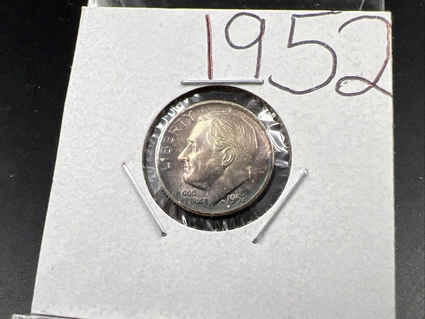 1952 P 10c Roosevelt Silver Dime Coin Nice Toning BU UNC