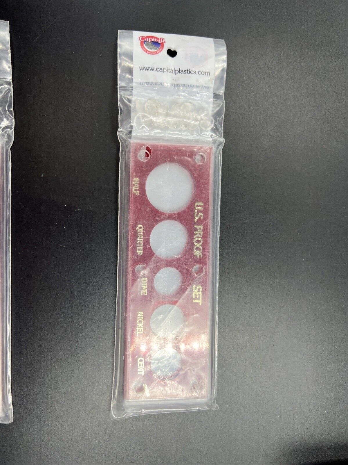 Capital Plastic Holder For US Proof 5 Coin Red Display Storage New Sealed