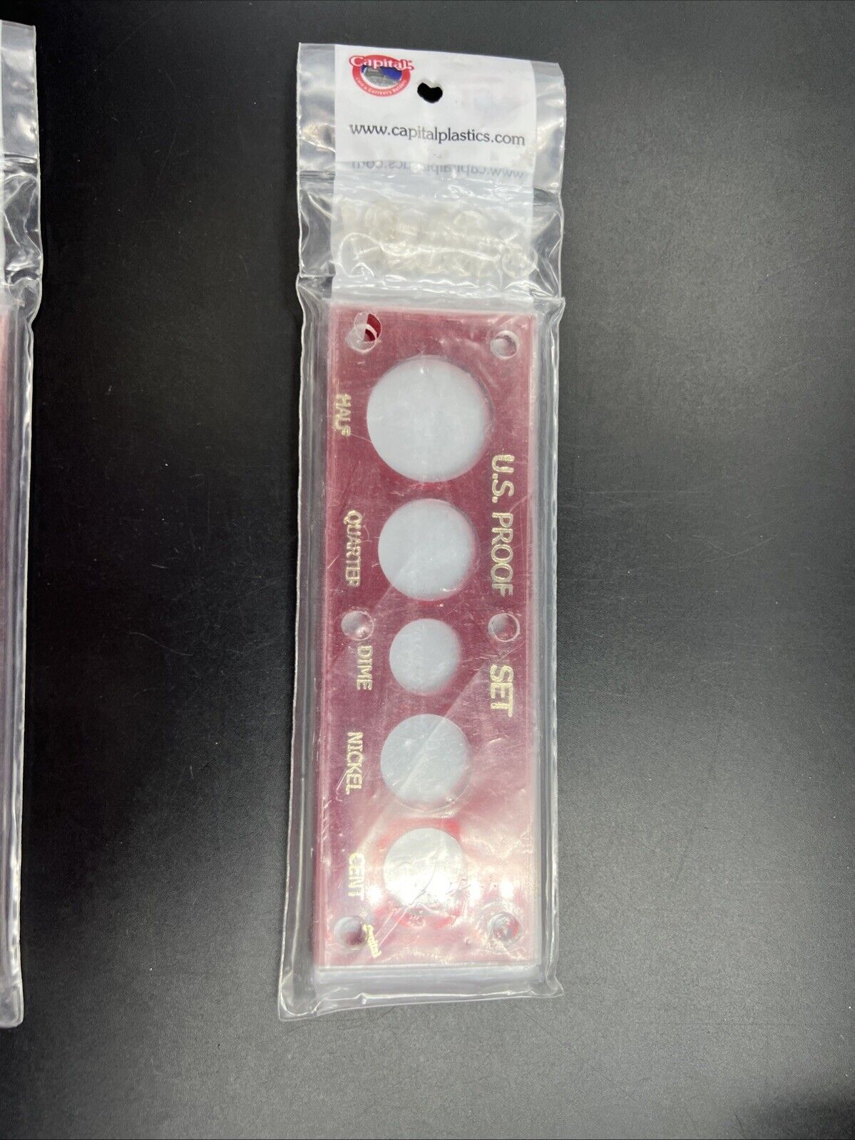 Capital Plastic Holder For US Proof 5 Coin Red Display Storage New Sealed