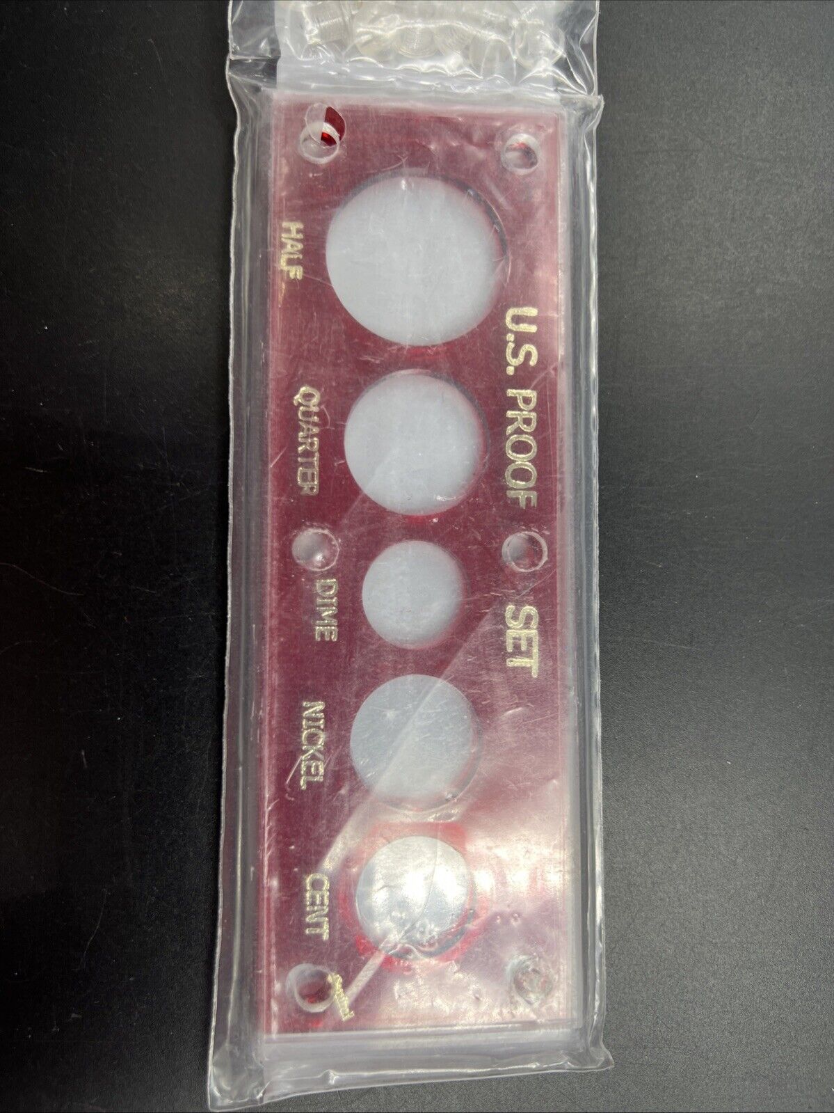 Capital Plastic Holder For US Proof 5 Coin Red Display Storage New Sealed