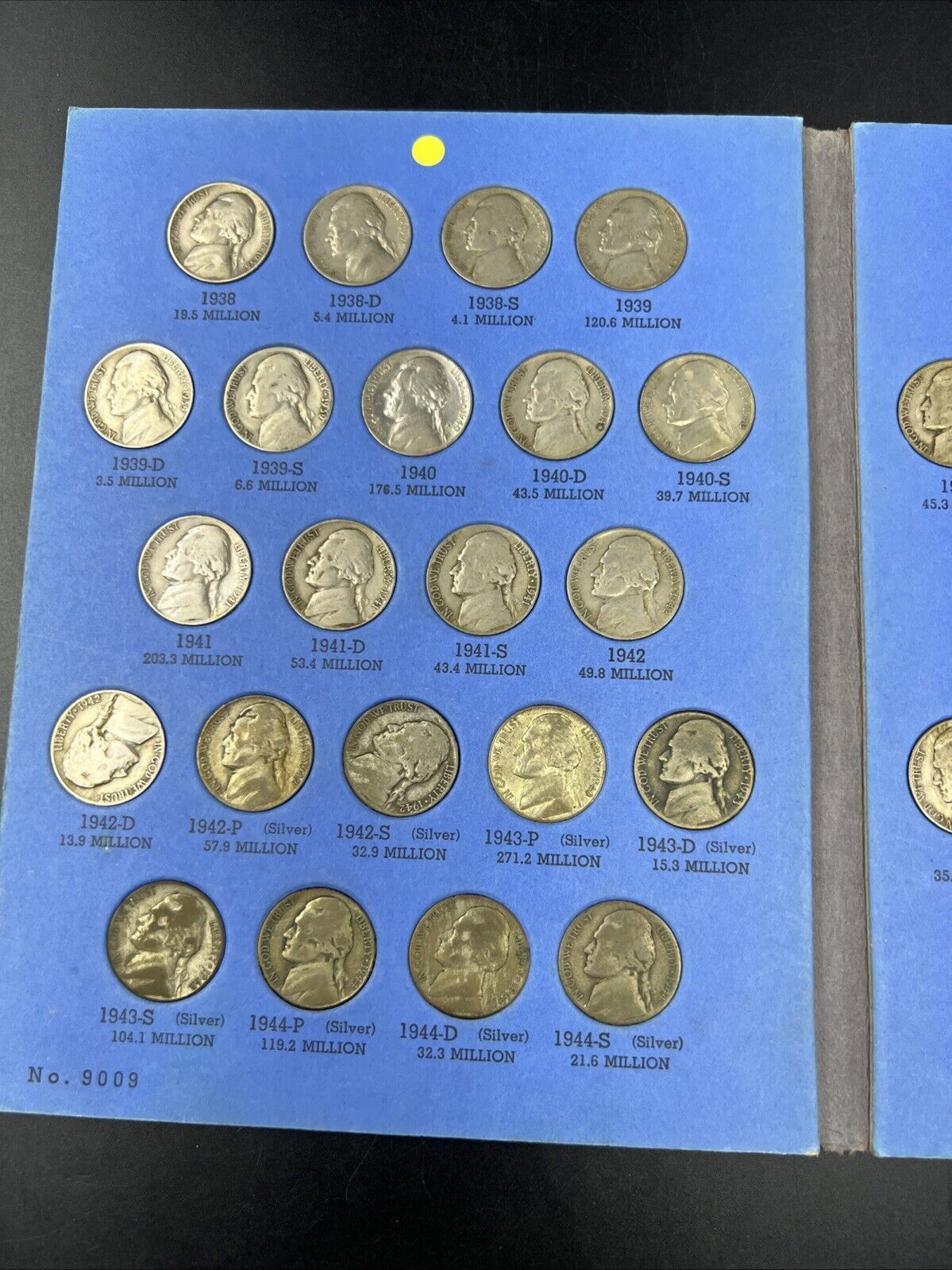 1938 - 1961 Complete 65 Coin P D S Jefferson Nickel Set w/ 11 Silver War 5c #C