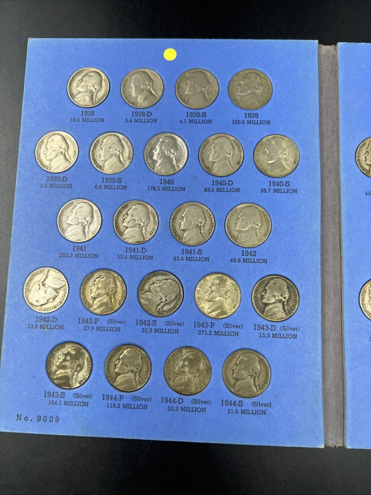 1938 - 1961 Complete 65 Coin P D S Jefferson Nickel Set w/ 11 Silver War 5c #C