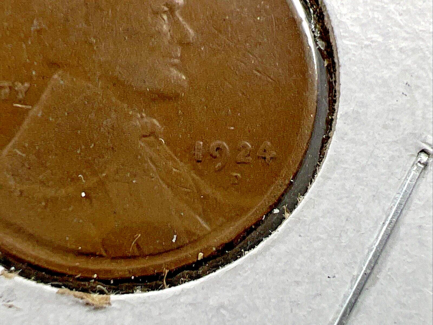 1924 D 1c Lincoln Wheat Cent Good / VG Circ 15% Rotated Die Error