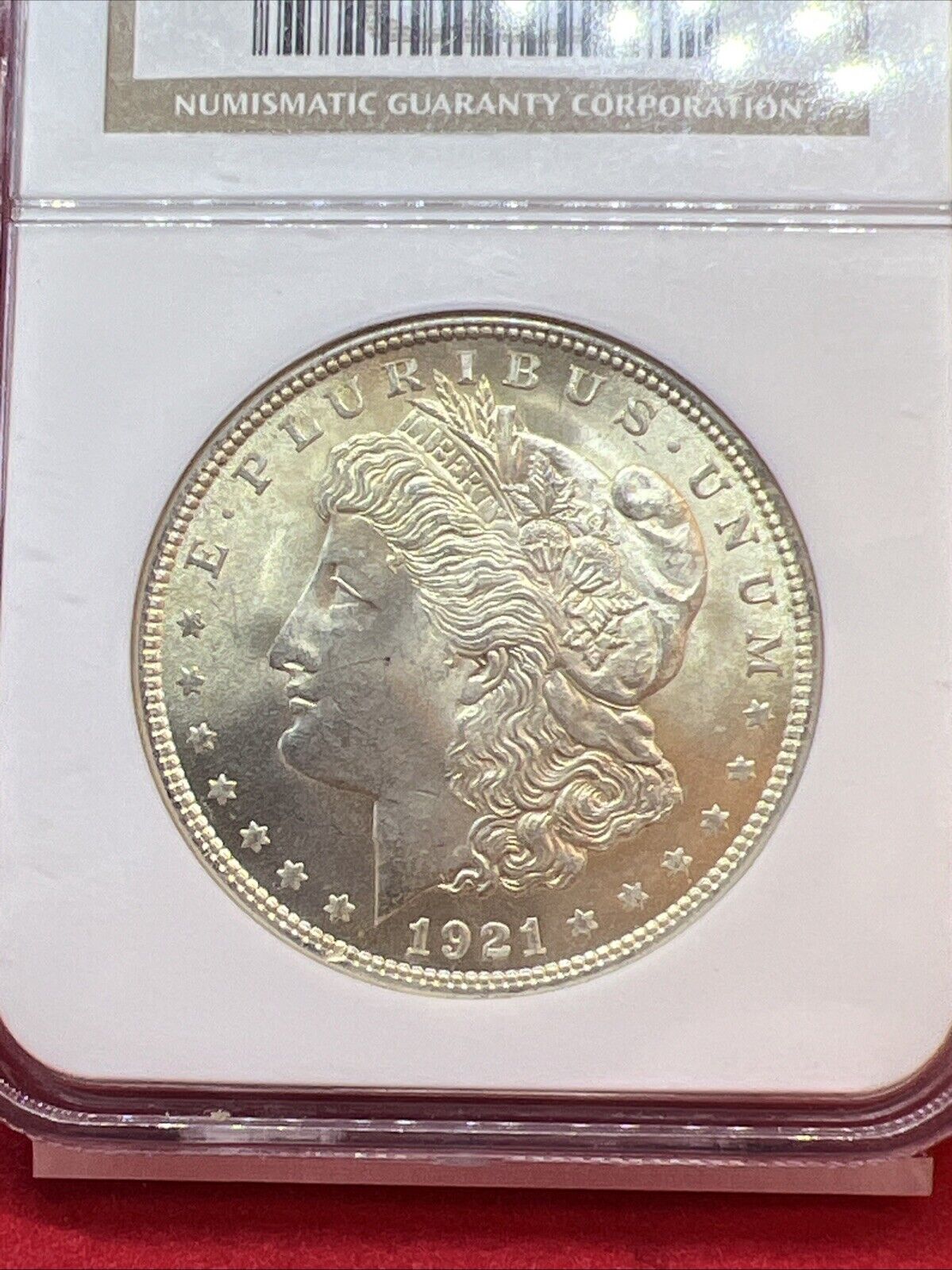 1921 P $1 Morgan Silver Dollar Coin MS65 NGC Gem BU Certified Brown Label