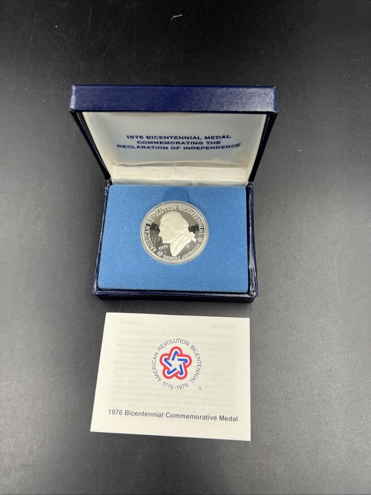 1976 Bicentennial Commemorative Medal The Declaration of Independence W/ Box COA