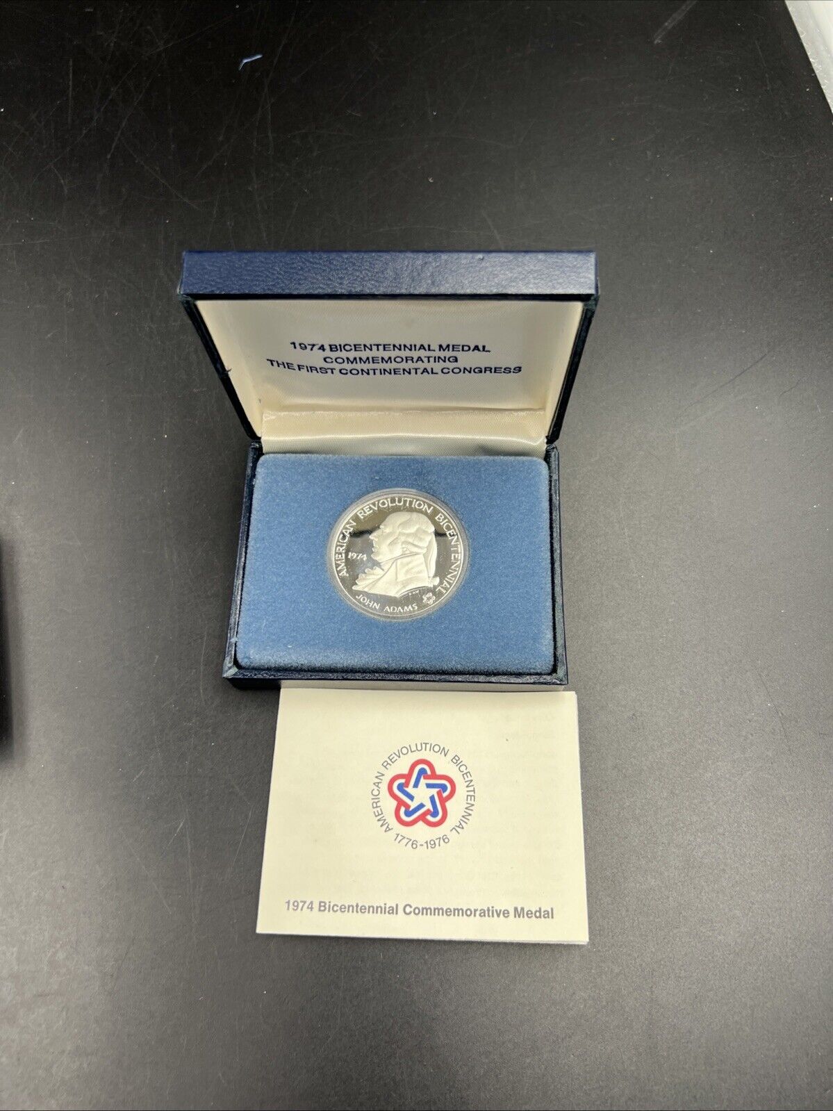 1974 Bicentennial Commemorative Medal John Adams Sterling Silver Proof