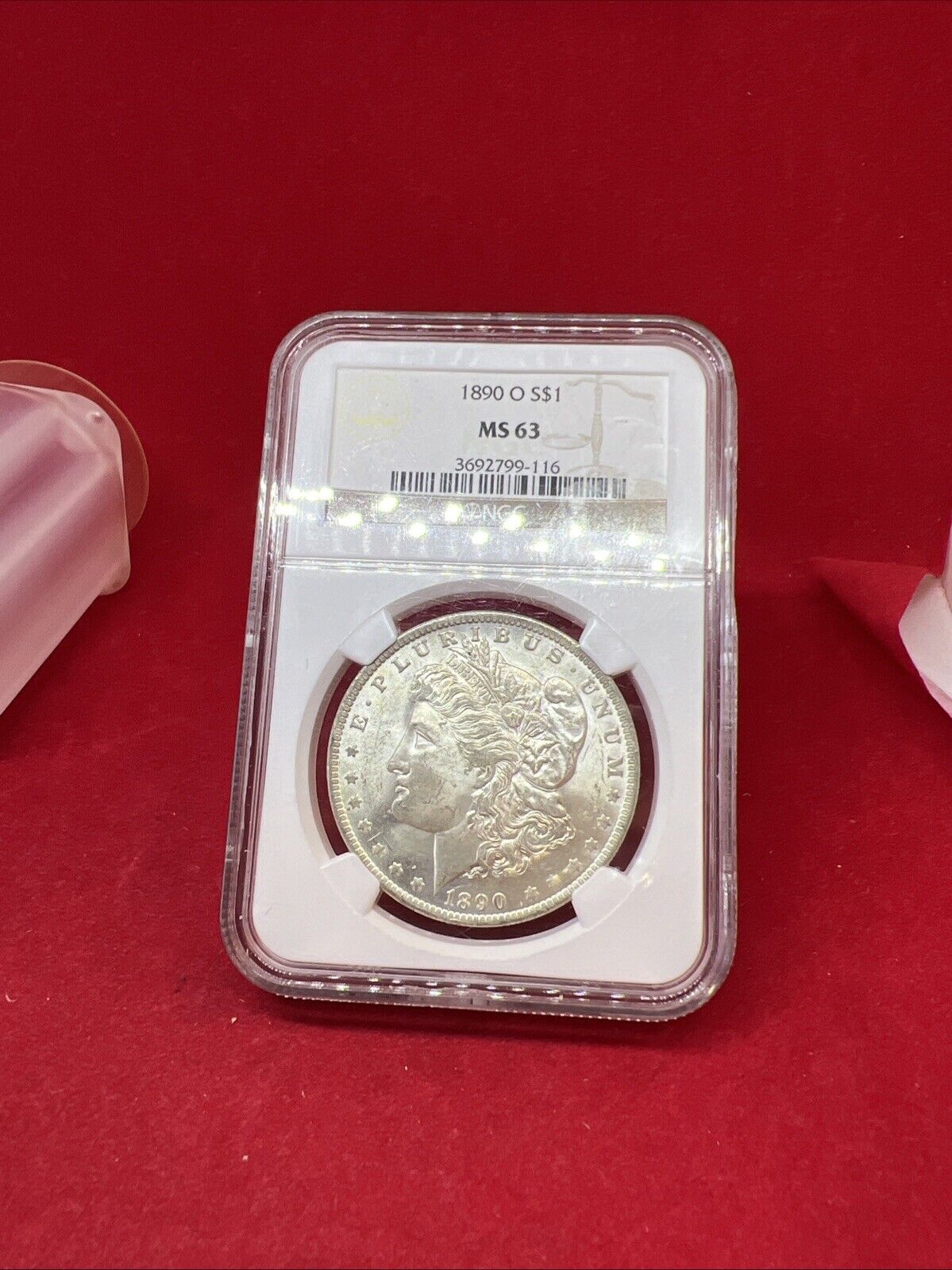 1890 O $1 Morgan Silver Dollar Coin NGC MS63 Choice BU Certified Brown Label