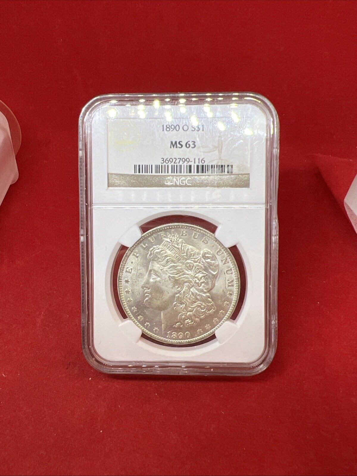 1890 O $1 Morgan Silver Dollar Coin NGC MS63 Choice BU Certified Brown Label