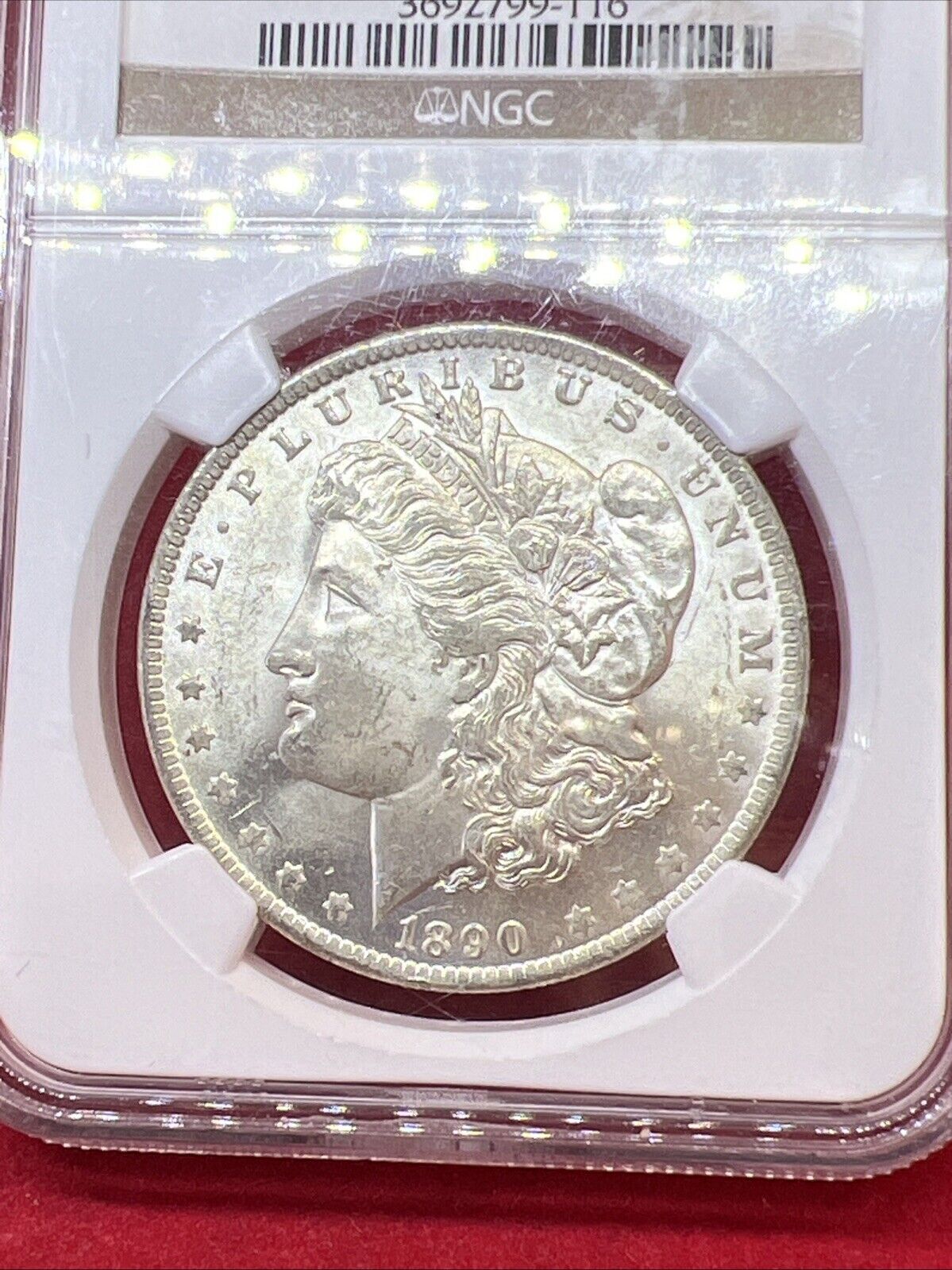 1890 O $1 Morgan Silver Dollar Coin NGC MS63 Choice BU Certified Brown Label