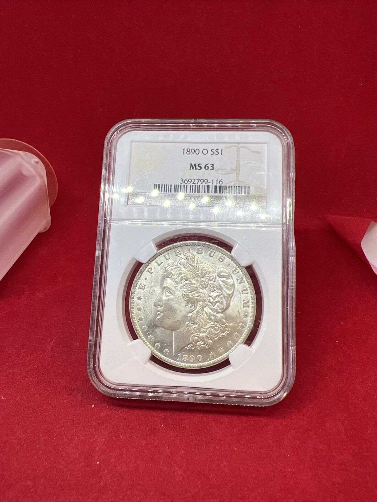 1890 O $1 Morgan Silver Dollar Coin NGC MS63 Choice BU Certified Brown Label