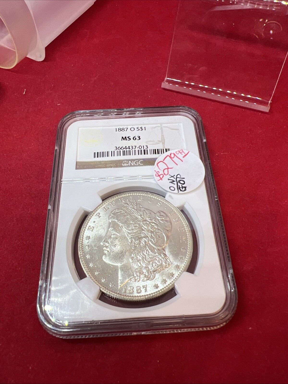 1887 O $1 Morgan Silver Dollar NGC MS63 CH BU Certified #013