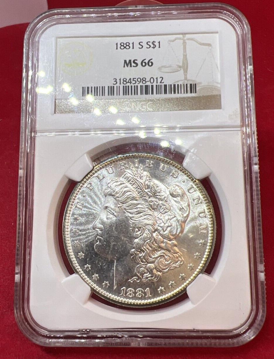 1881 S $1 Morgan Silver Dollar Coin NGC MS66 Gem BU Certified