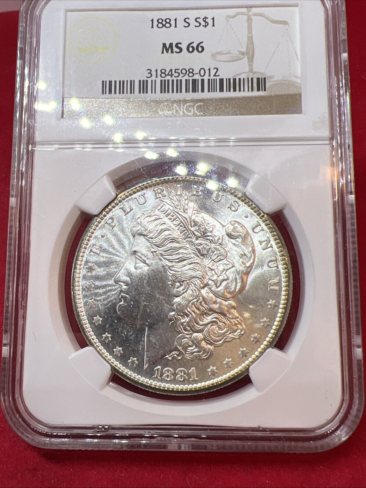 1881 S $1 Morgan Silver Dollar Coin NGC MS66 Gem BU Certified