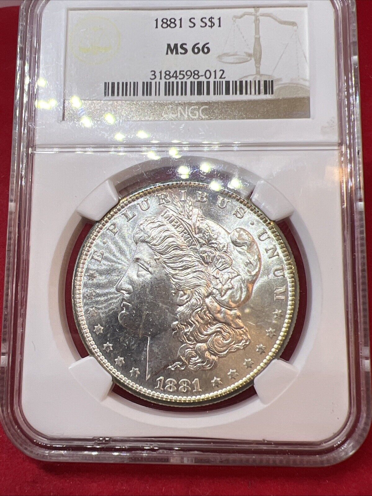 1881 S $1 Morgan Silver Dollar Coin NGC MS66 Gem BU Certified